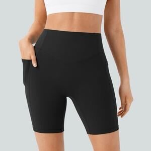 NWOT Halara UltraSculpt™ SoCinched High Waisted Biker Shorts 7'' Black Size S